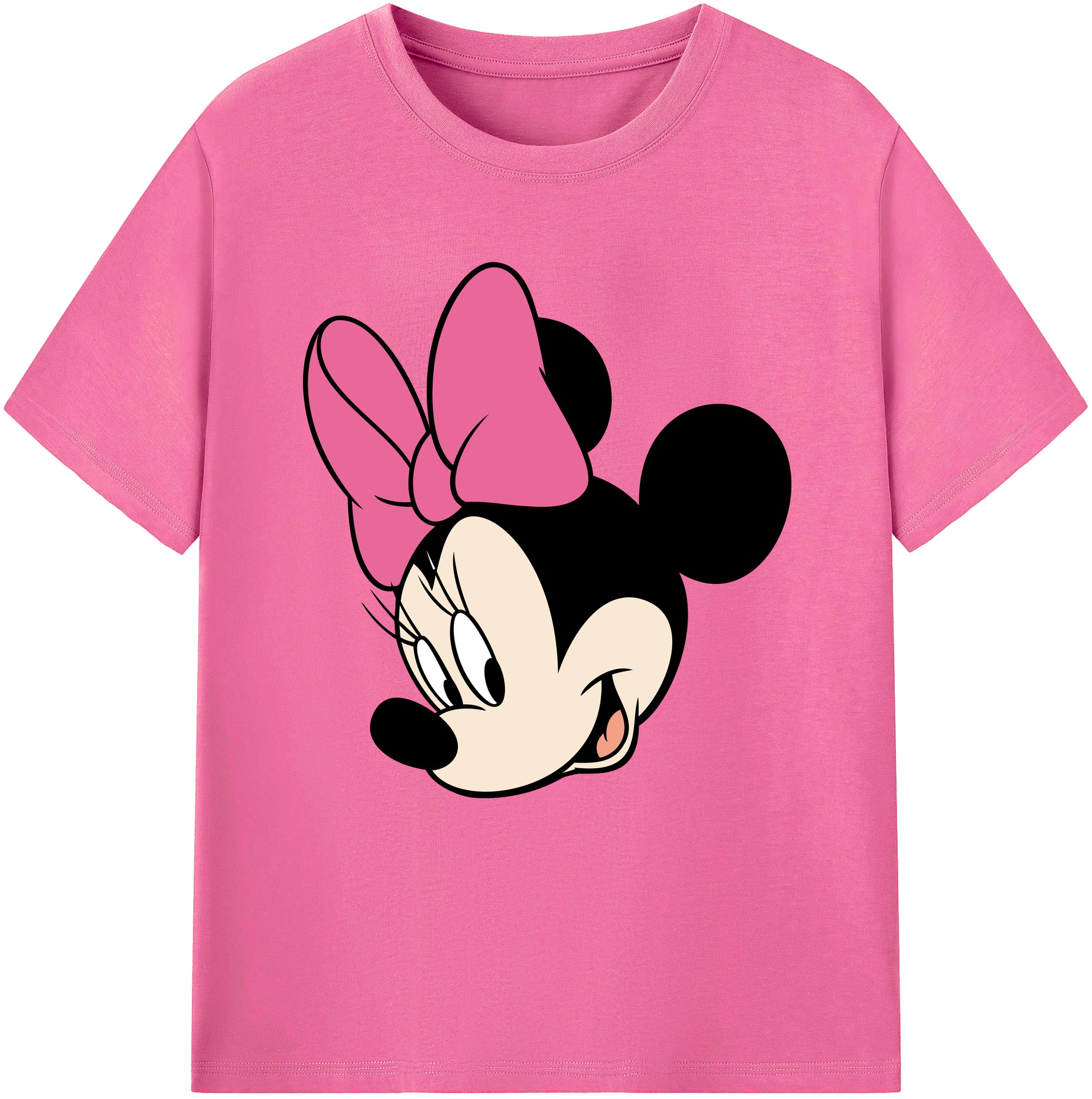 （画像用） ミッキーマウス Mickey Mouse レディースカジュアルプリントTシャツ（綿100％）